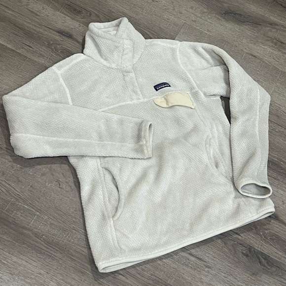 Women’s Small Patagonia Synchilla Snap T Fluffy Soft Cotton Pullover Pocket Coat - Picture 1 of 10